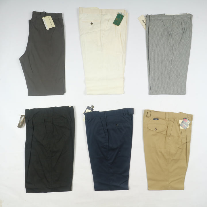 Stock 46pz pantaloni estivi in lino da uomo made in Italy anni 2000 deadstock