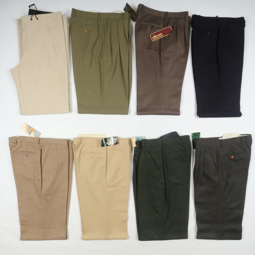Stock 33pz pantaloni da uomo in lana e velluto deadstock anni 2000 fondo di magazzino