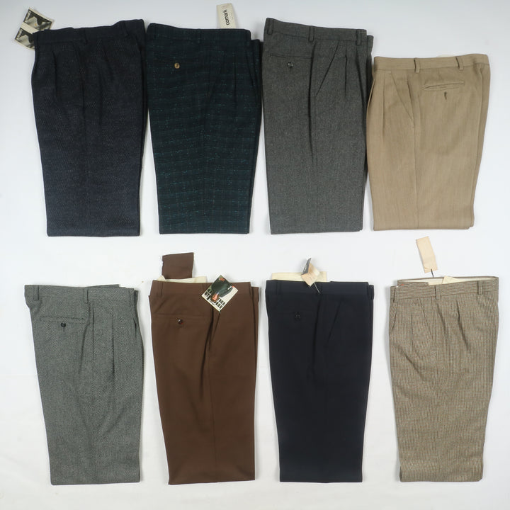 Stock 33pz pantaloni da uomo in lana e velluto deadstock anni 2000 fondo di magazzino