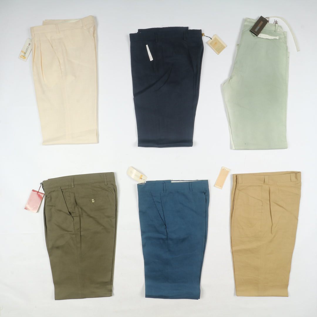 Stock 46pz pantaloni estivi in lino da uomo made in Italy anni 2000 deadstock