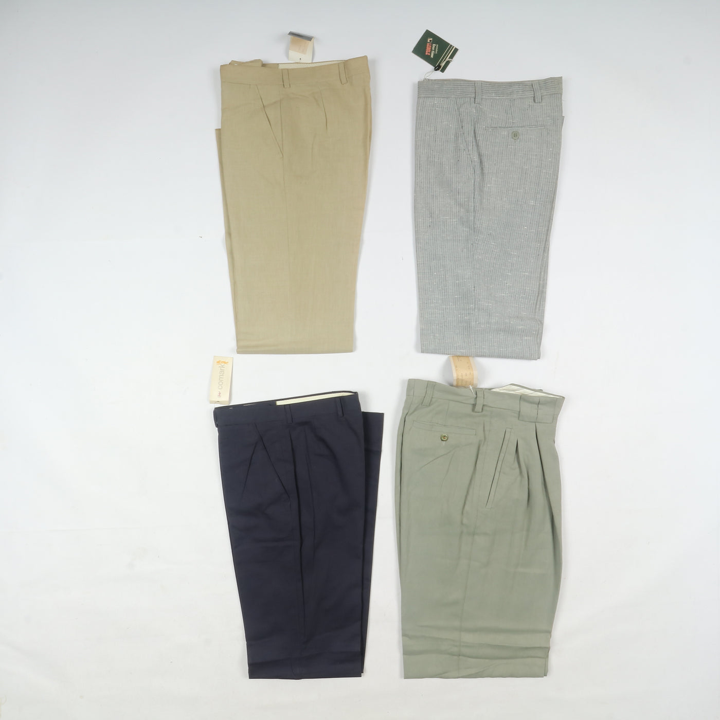 Stock 46pz pantaloni estivi in lino da uomo made in Italy anni 2000 deadstock