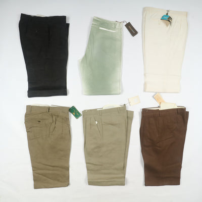 Stock 46pz pantaloni estivi in lino da uomo made in Italy anni 2000 deadstock