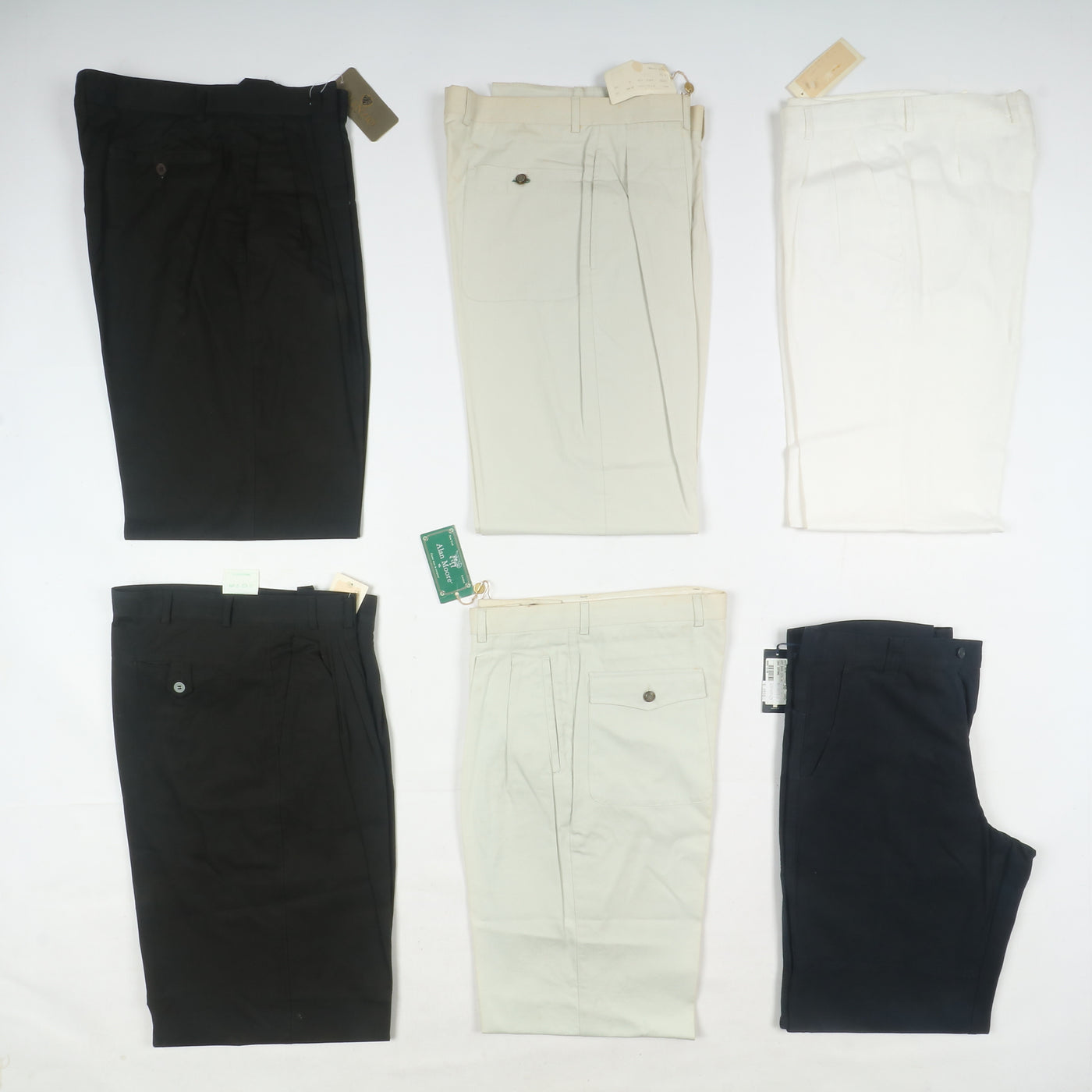 Stock 46pz pantaloni estivi in lino da uomo made in Italy anni 2000 deadstock