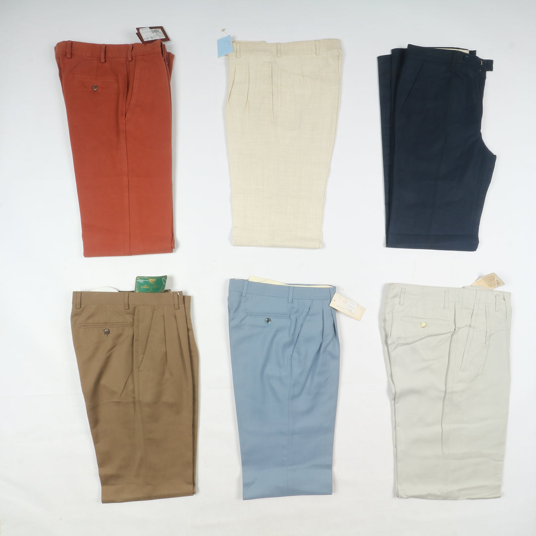 Stock 46pz pantaloni estivi in lino da uomo made in Italy anni 2000 deadstock