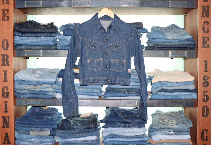 Roy Roger's Giacca in jeans denim blu deadstock anni 70