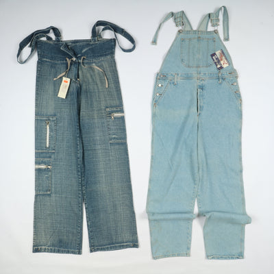 Salopette jeans vintage e deadstock uomo - donna stock da 28pz