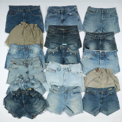 Levi's, Lee, Wrangler e mix brand Short jeans donna denim e nero Stock da 85pz
