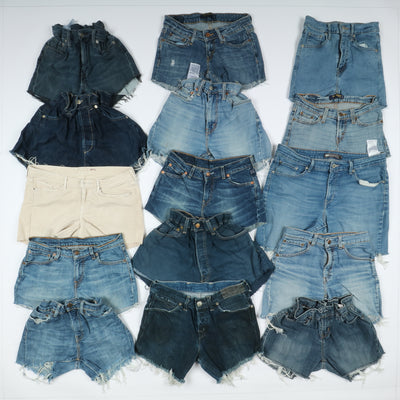 Levi's, Lee, Wrangler e mix brand Short jeans donna denim e nero Stock da 85pz