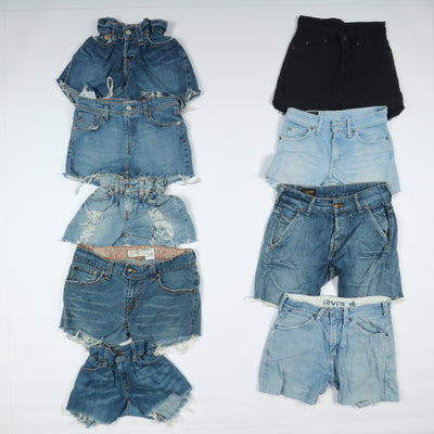 Levi's, Lee, Wrangler e mix brand Short jeans donna denim e nero Stock da 58pz