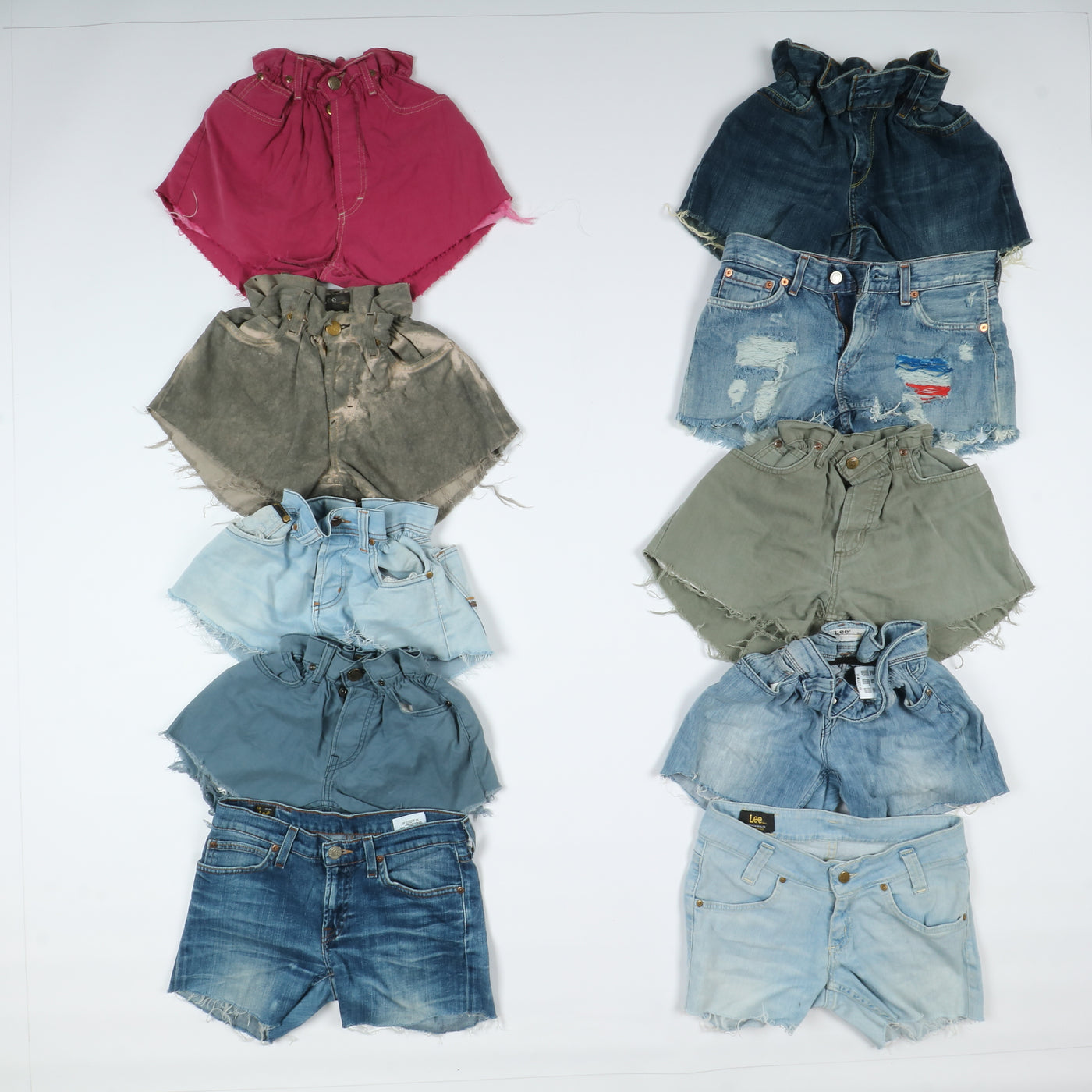 Levi's, Lee, Wrangler e mix brand Short jeans donna denim e nero Stock da 58pz