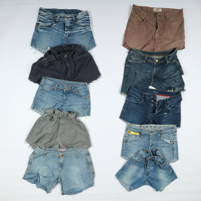 Levi's, Lee, Wrangler e mix brand Short jeans donna denim e nero Stock da 58pz