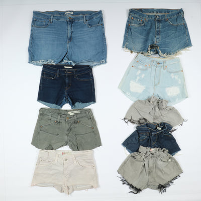 Levi's, Lee, Wrangler e mix brand Short jeans donna denim e nero Stock da 58pz
