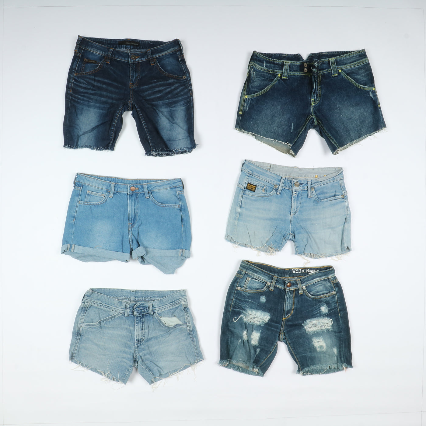 Levi's, Lee, Wrangler e mix brand Short jeans donna denim e nero Stock da 85pz