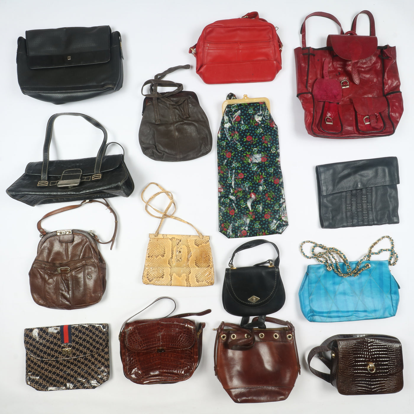 Stock lotto borse e borsette vintage 24kg - 45pz misto uomo donna