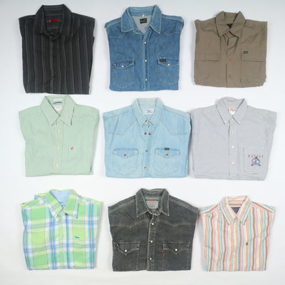 Camicie Firmate vintage box da 71pz uomo e donna Levi's, Gas, Wrangler.....