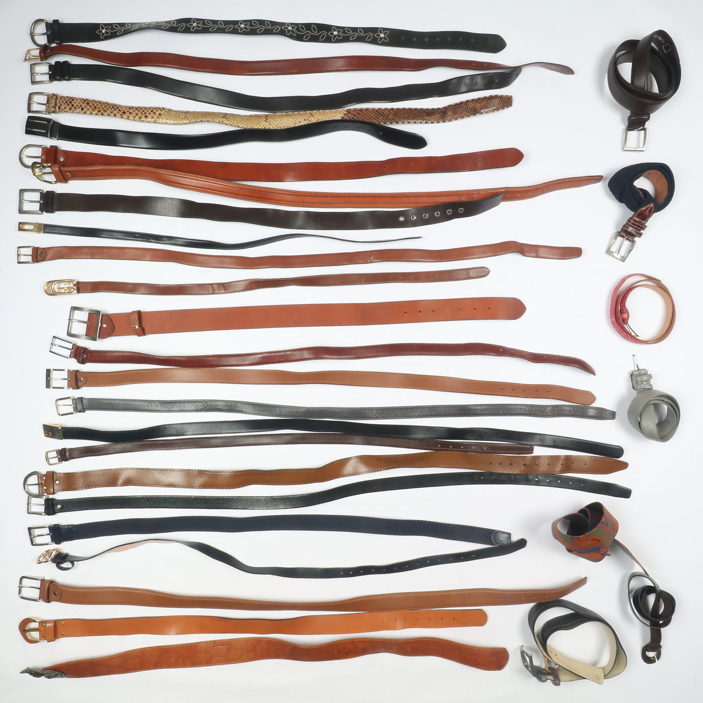 Stock lotto Cinture vintage 24 kg misto uomo donna