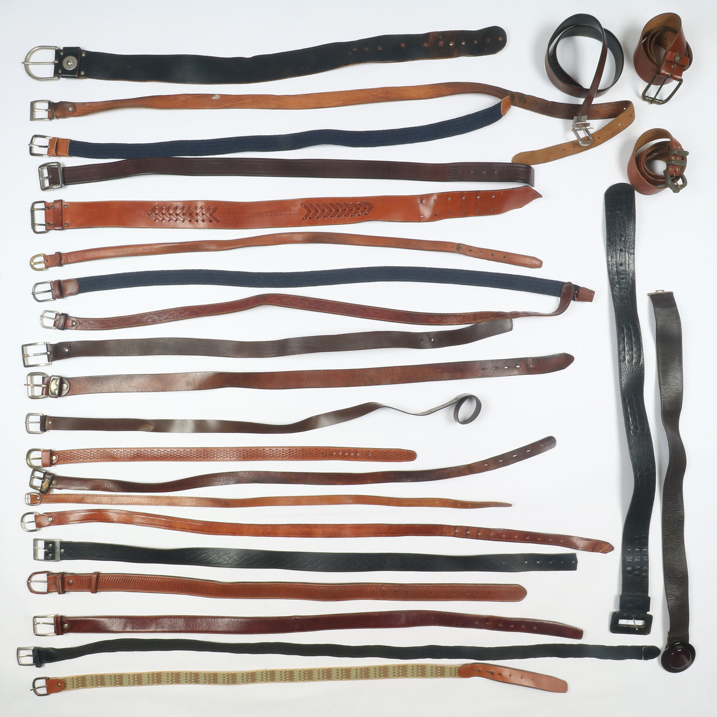 Stock lotto Cinture vintage 24 kg misto uomo donna