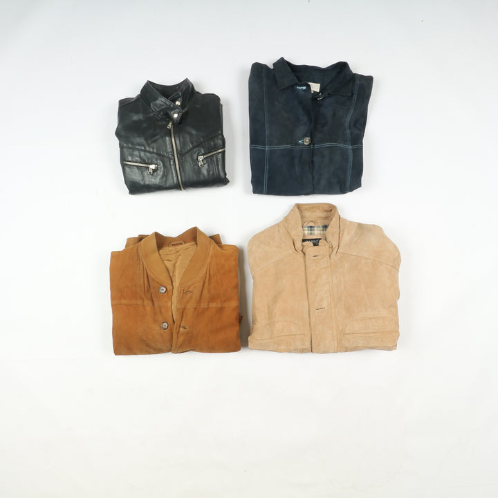 Box mix abbigliamento vintage in pelle Uomo e Donna 15 pz stock leather