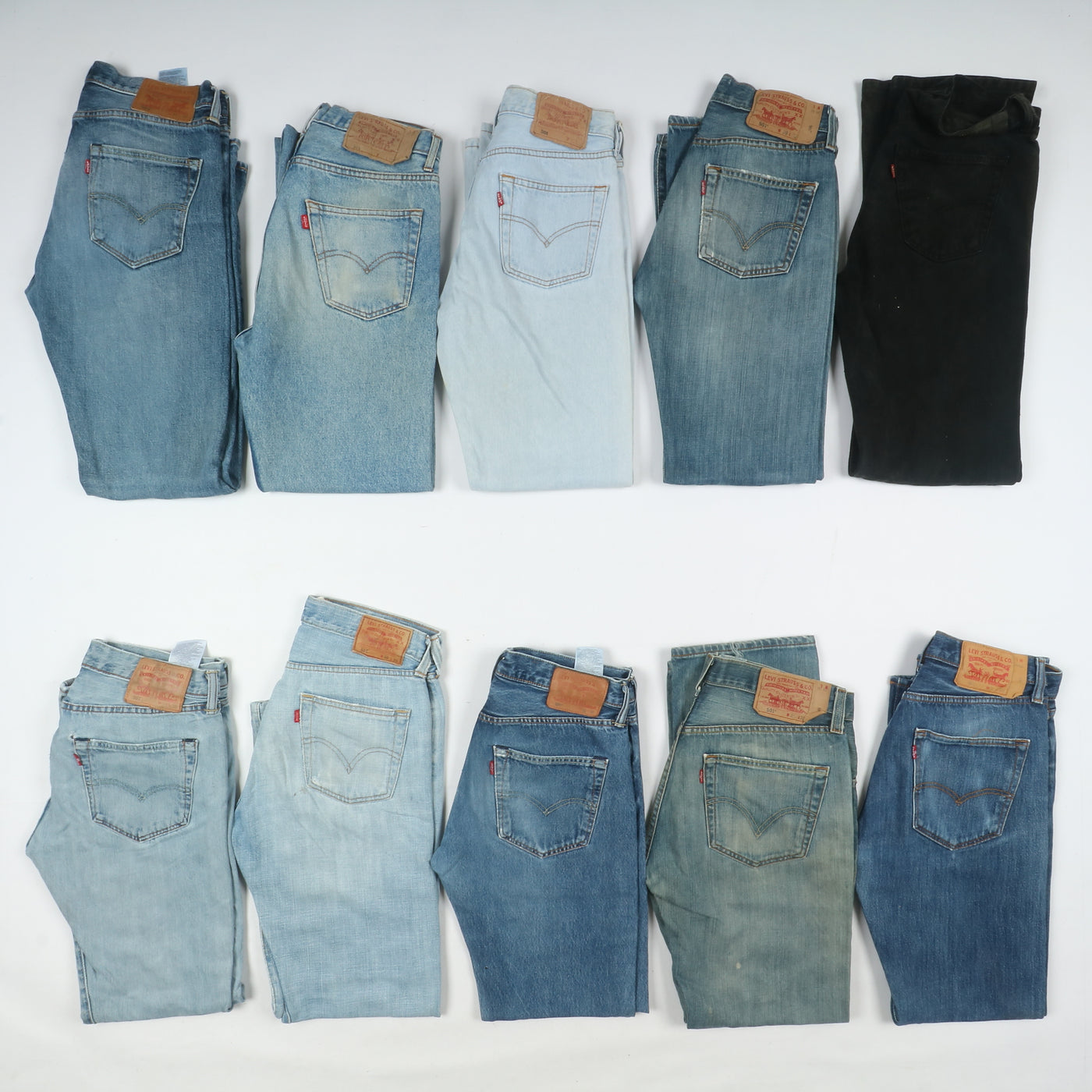 Levi's 501 jeans denim vintage Grado B stock da 77pz uomo - donna Levis