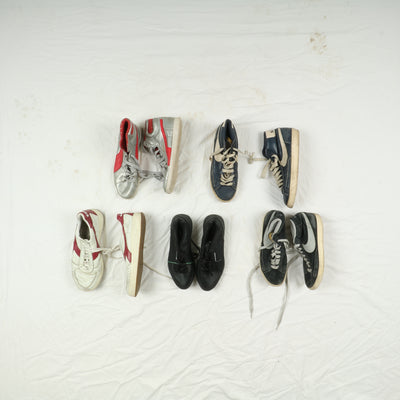 Stock scarpe sportive box da 25pz vintage Adidas, Puma, Nike....