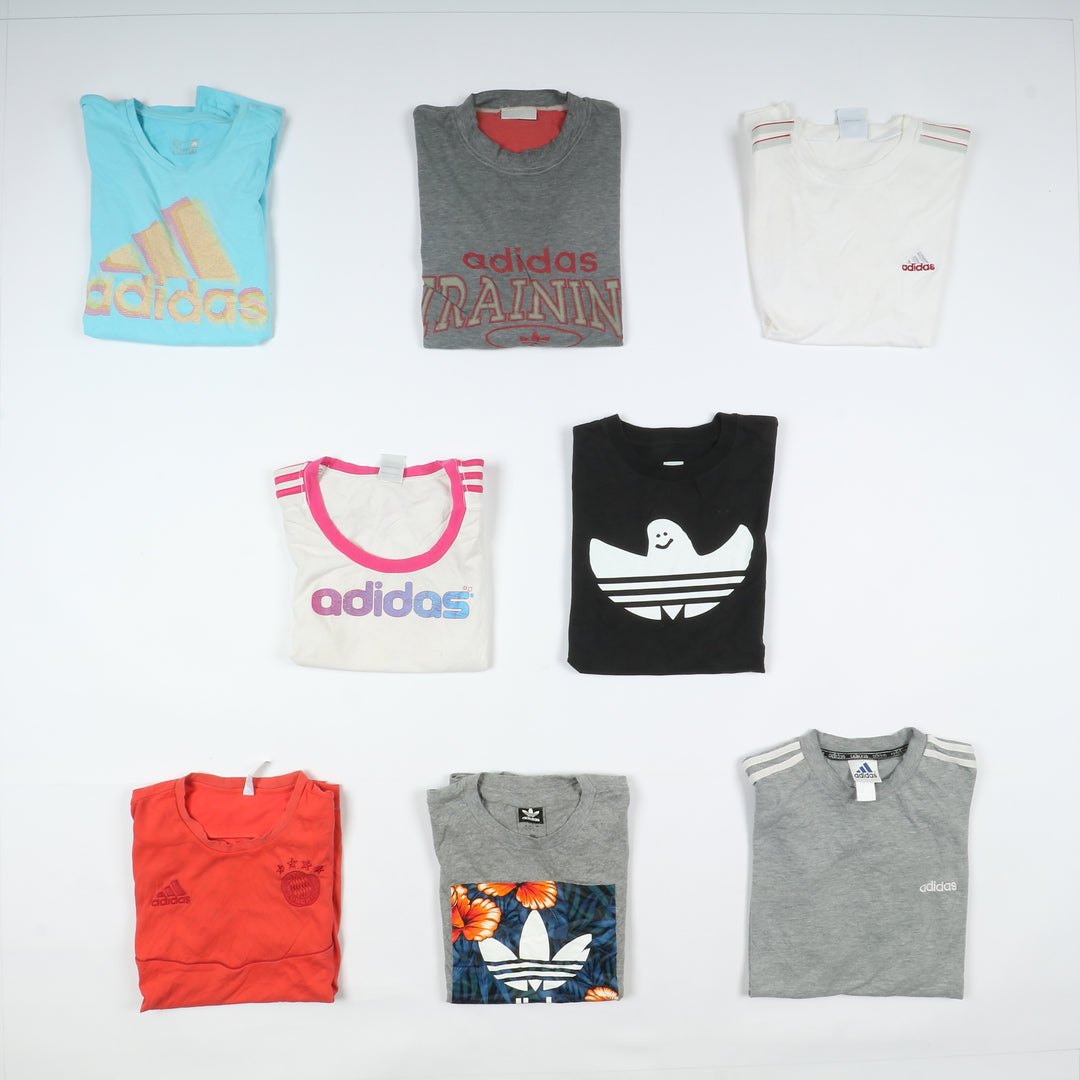 Stock T-shirt vintage firmate box da 69pz Adidas uomo e donna