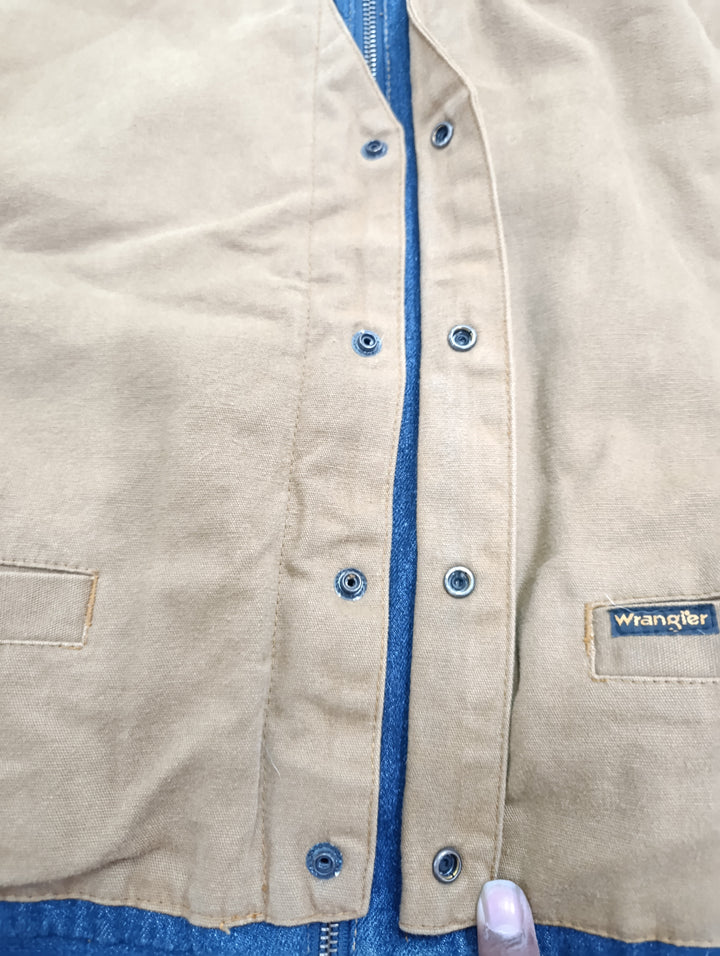 Wrangler Sherpa Made in Hong Kong Taglia M vintage denim
