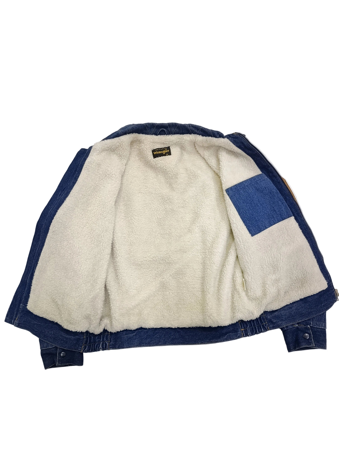Wrangler Sherpa Made in Hong Kong Taglia M vintage denim