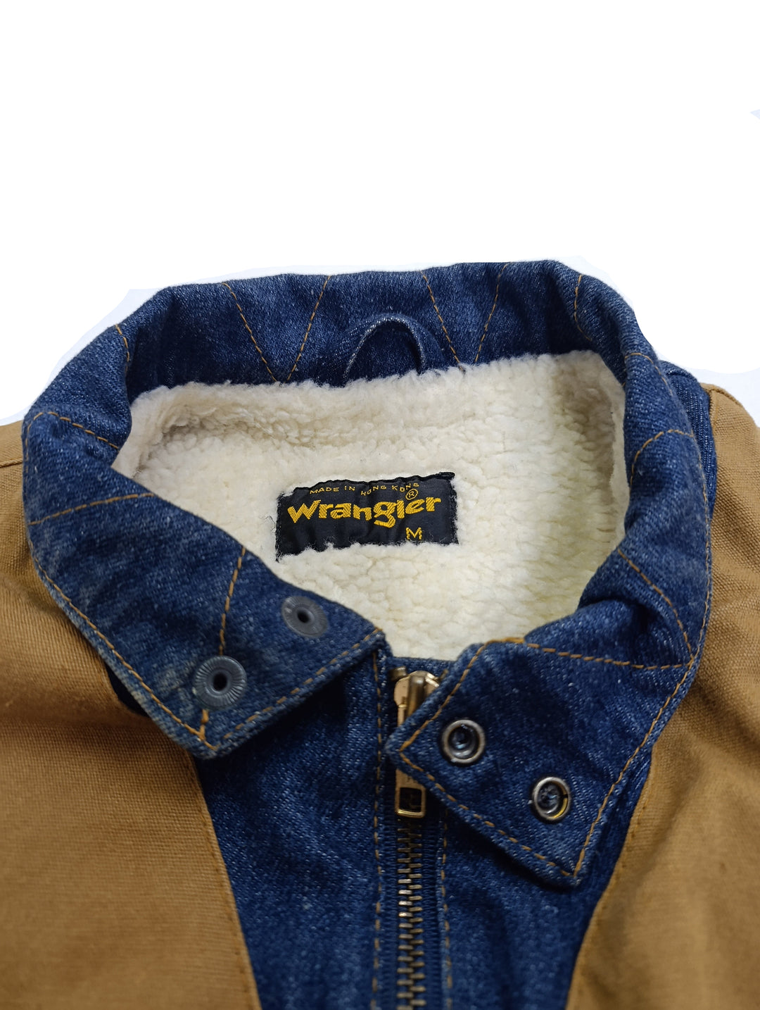 Wrangler Sherpa Made in Hong Kong Taglia M vintage denim