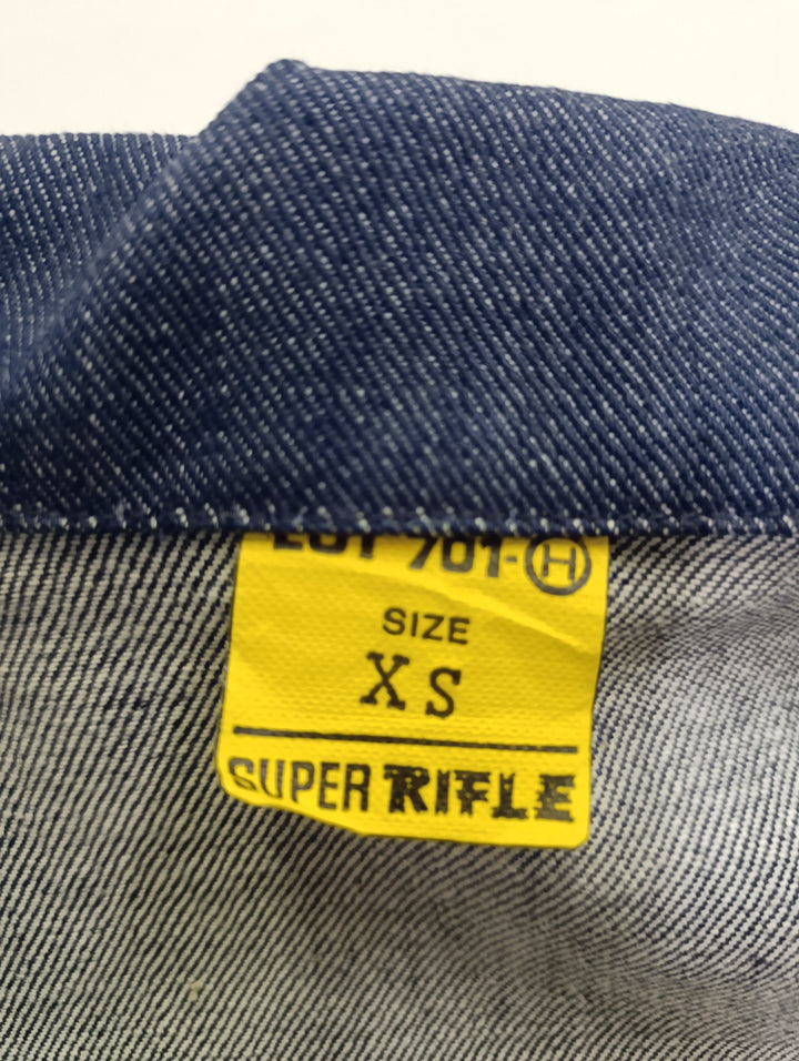 Super Rifle denim jacket slim fit deadstock Taglia XS vintage denim anni 70&