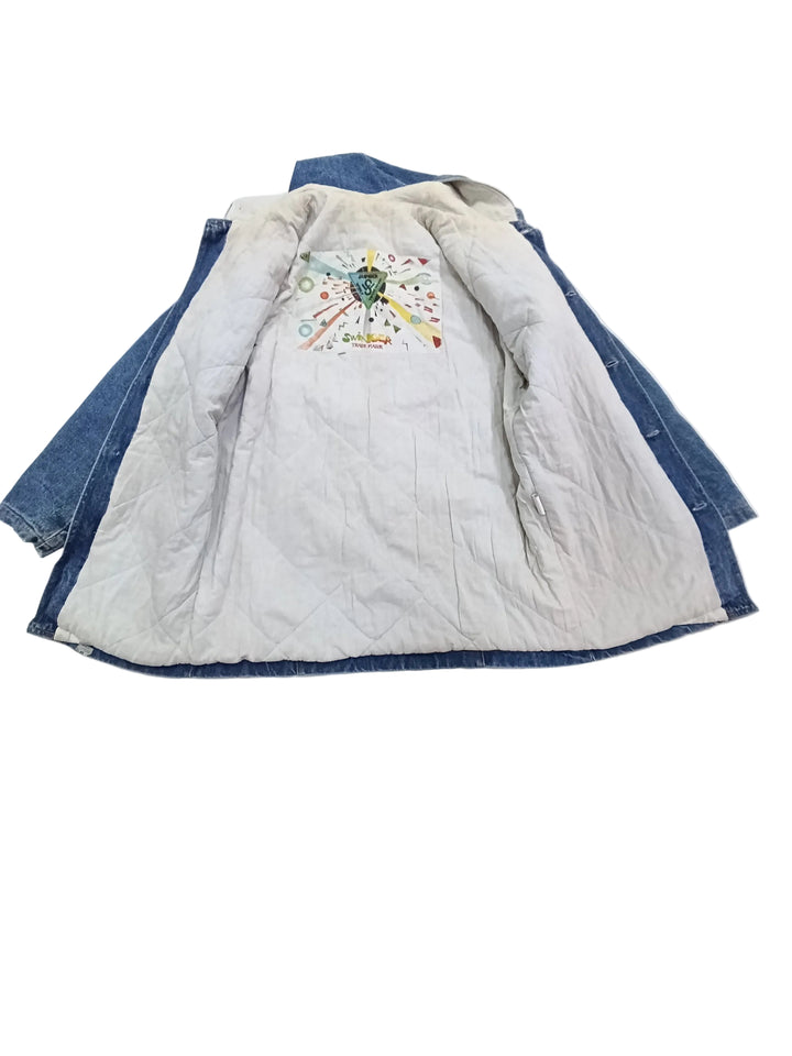 Swinger vintage giacca lunga in jeans denim made in Italy Taglia 42 L-XL