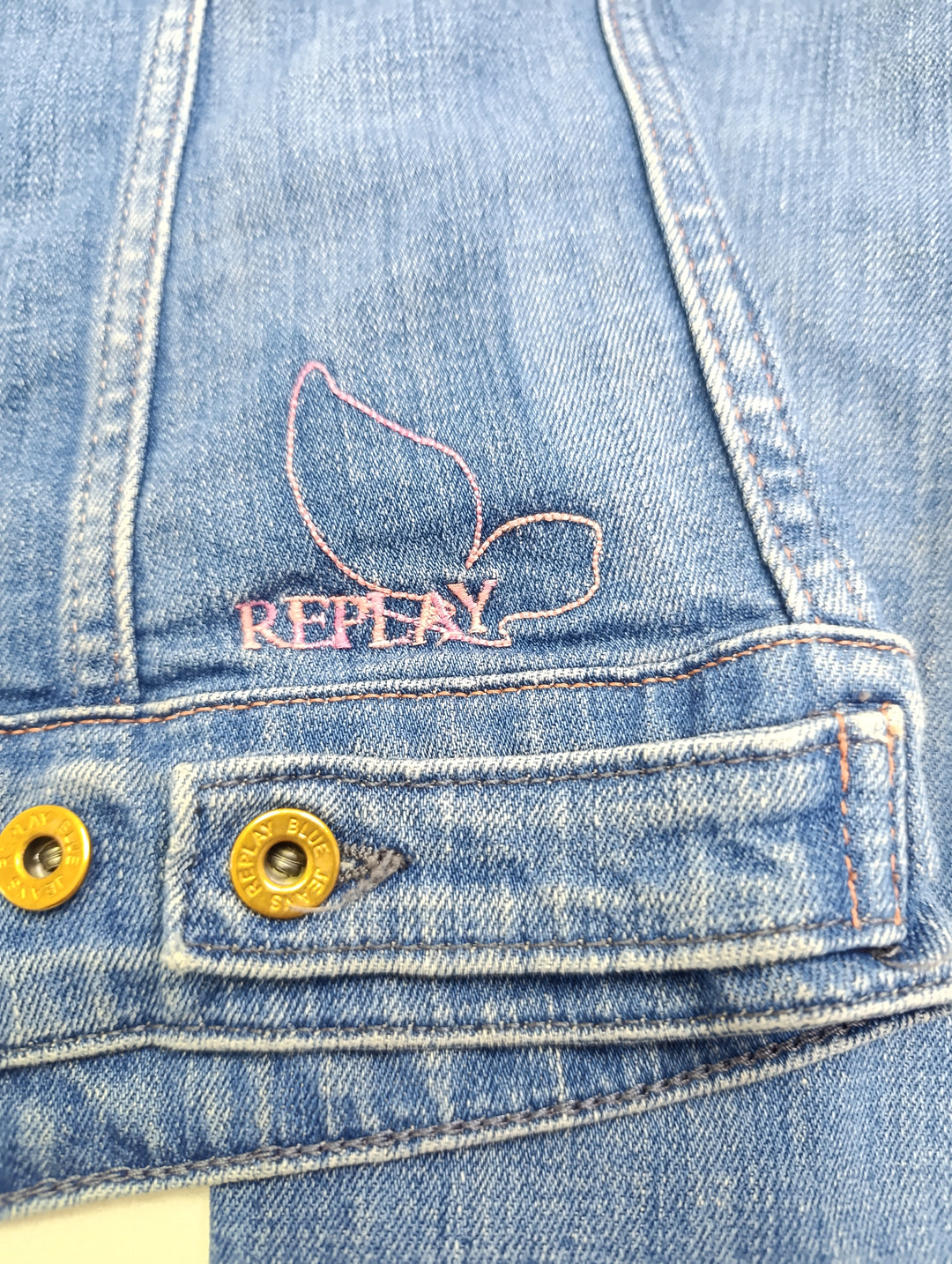 Replay slim fit jacket denim Taglia M donna vintage usato