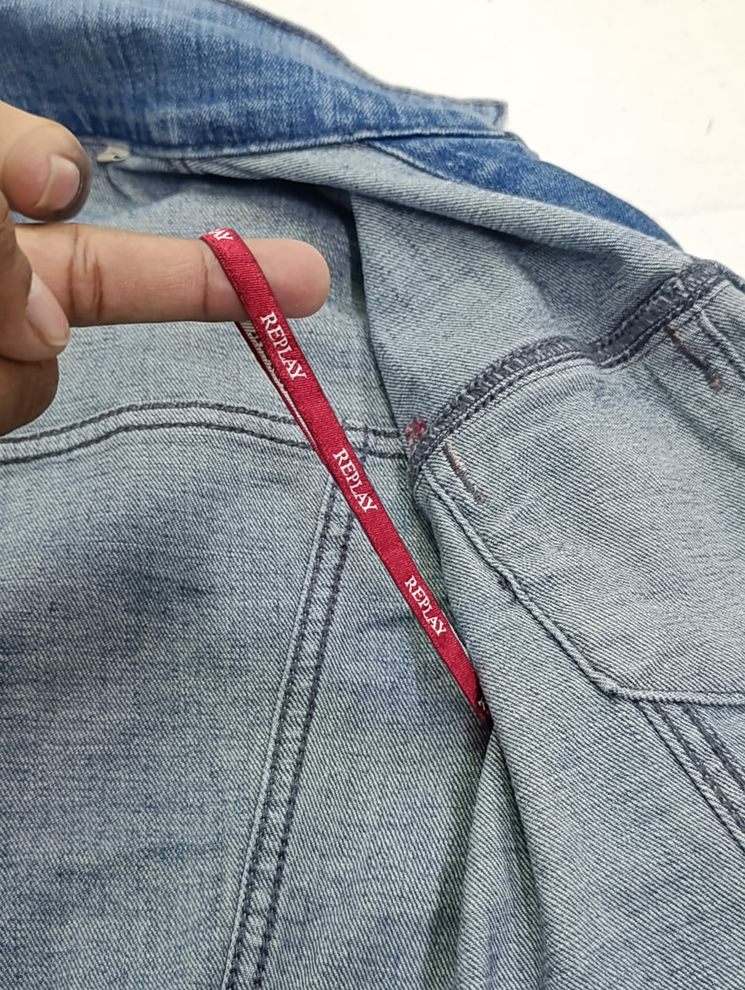 Replay slim fit jacket denim Taglia M donna vintage usato