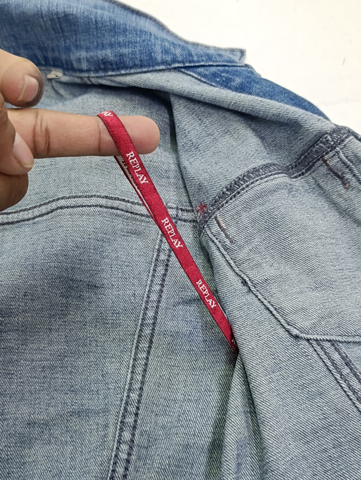 Replay slim fit jacket denim Taglia M donna vintage usato