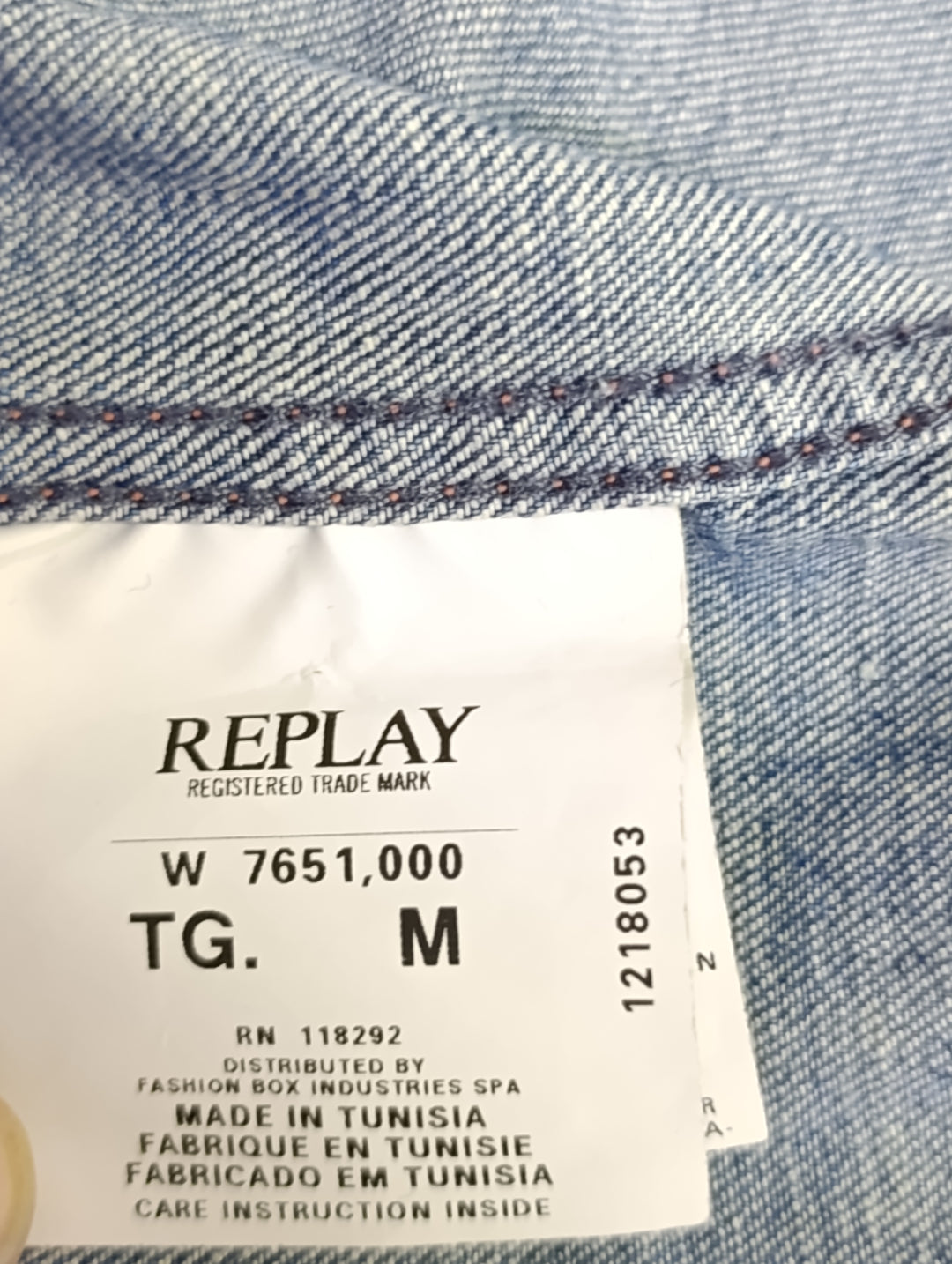 Replay slim fit jacket denim Taglia M donna vintage usato