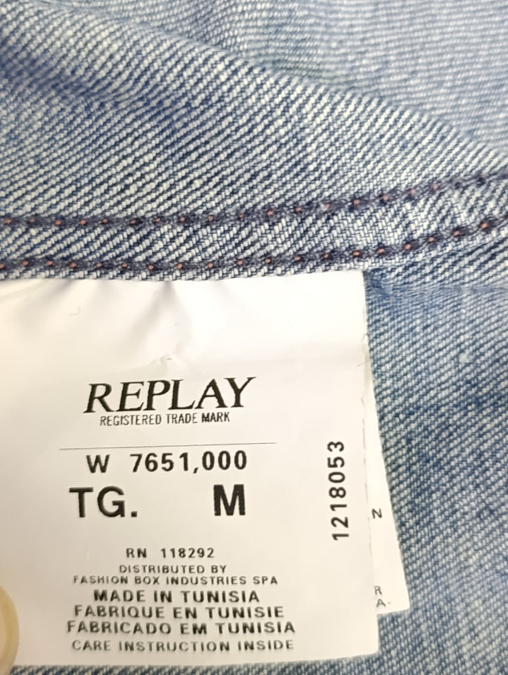 Replay slim fit jacket denim Taglia M donna vintage usato