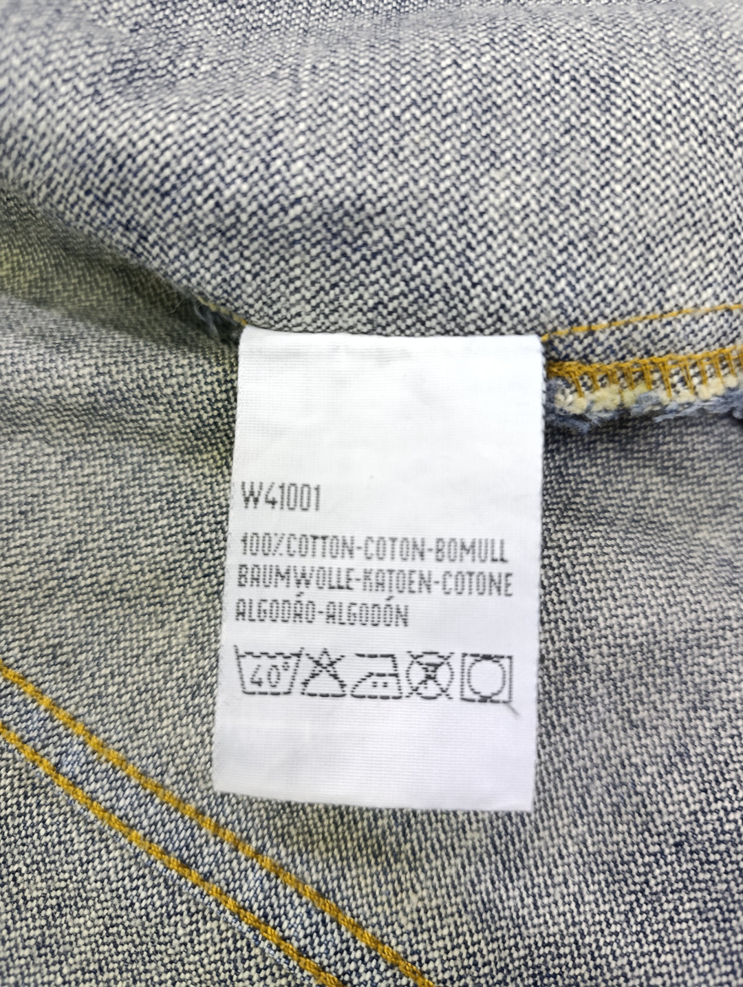 Wrangler authentic western jacket denim Taglia L vintage jeans usato