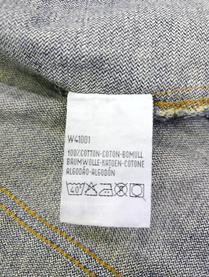 Wrangler authentic western jacket denim Taglia L vintage jeans usato