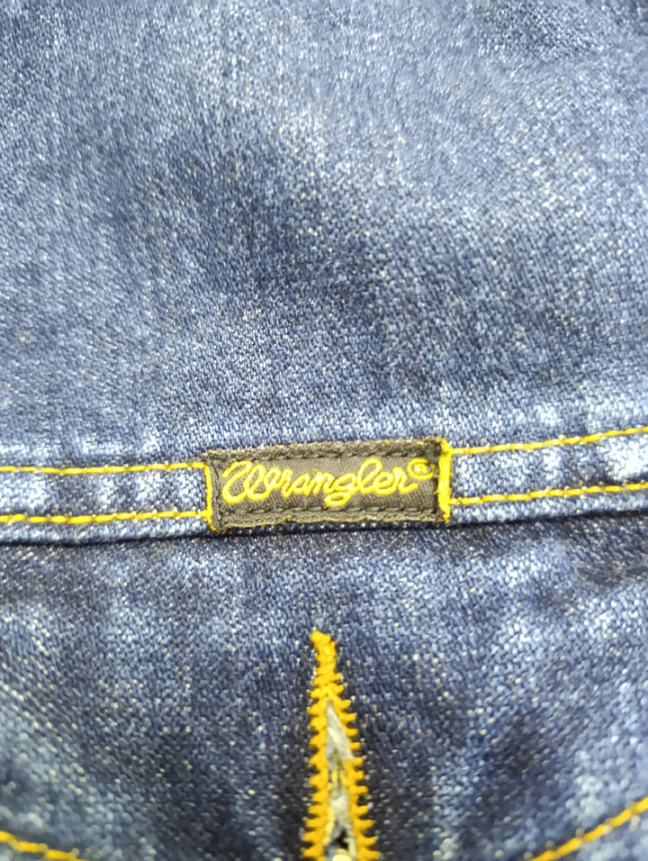 Wrangler authentic western jacket denim Taglia L vintage jeans usato