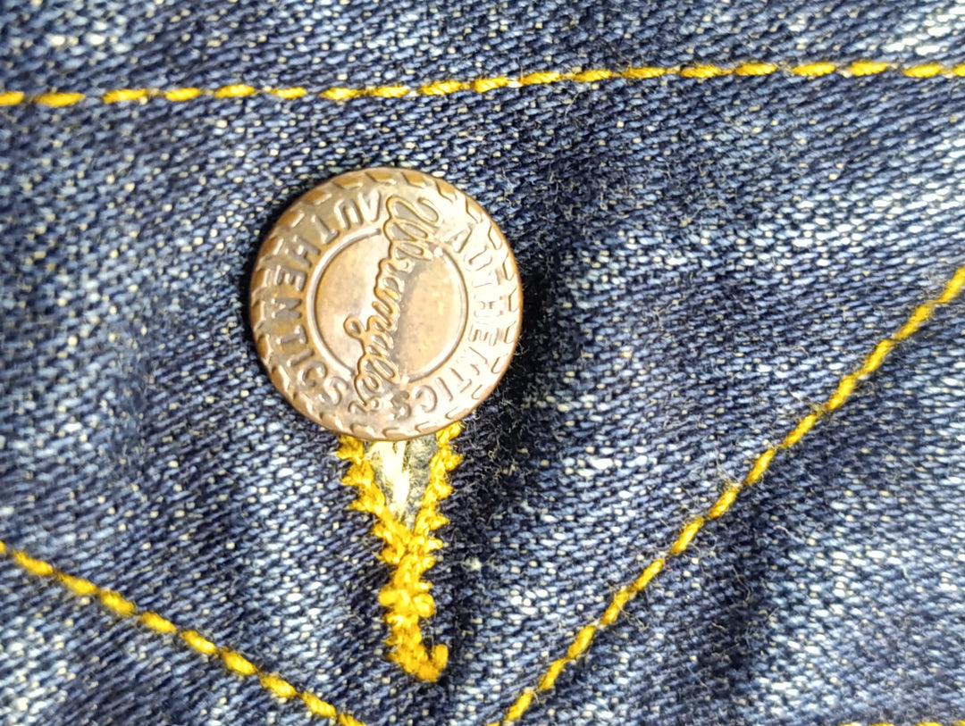 Wrangler authentic western jacket denim Taglia L vintage jeans usato