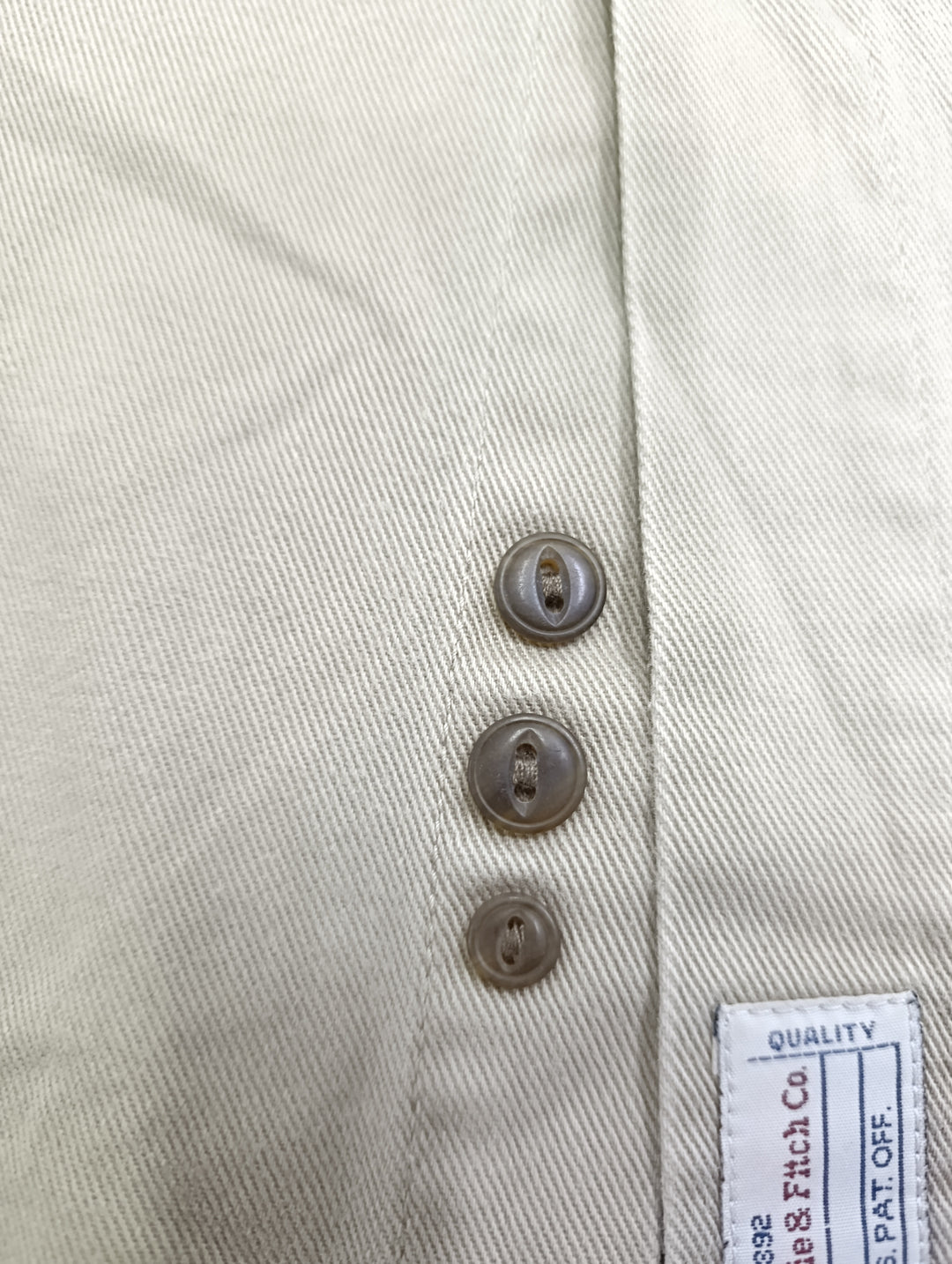 Abercombia &amp; Fitch camicia beige Taglia M Made in Taiwan vintage usato