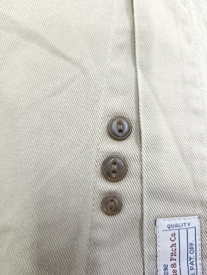 Abercombia &amp; Fitch camicia beige Taglia M Made in Taiwan vintage usato