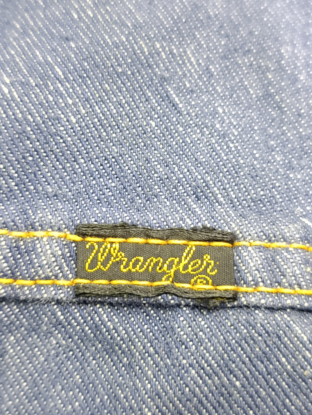 Wrangler sherpa size 36 made in usa western jacket denim vintage jeans usato