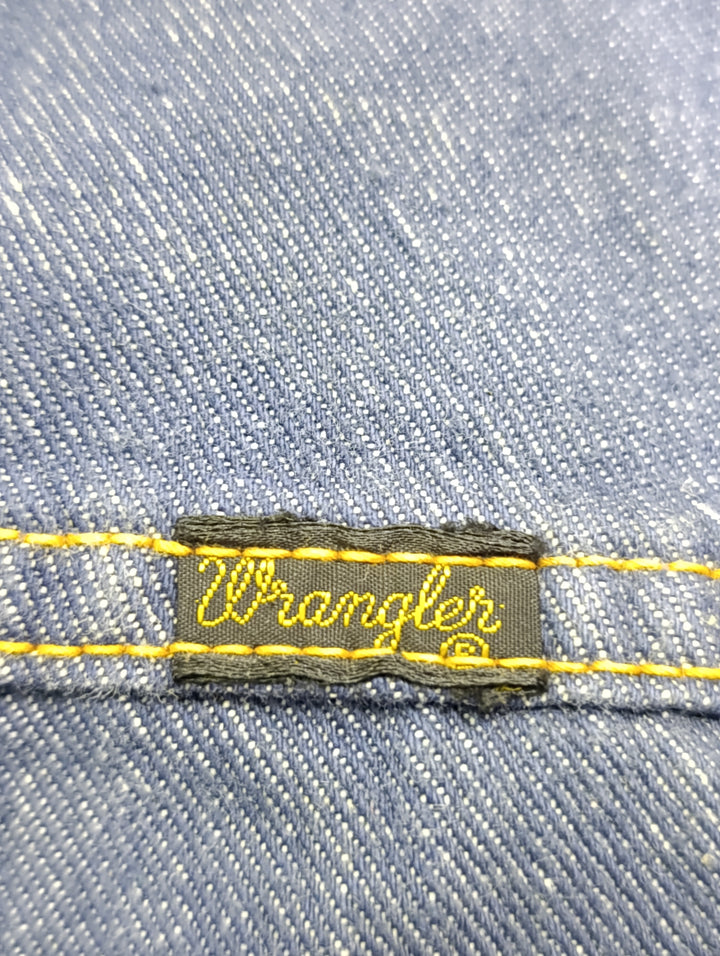 Wrangler sherpa size 36 made in usa western jacket denim vintage jeans usato