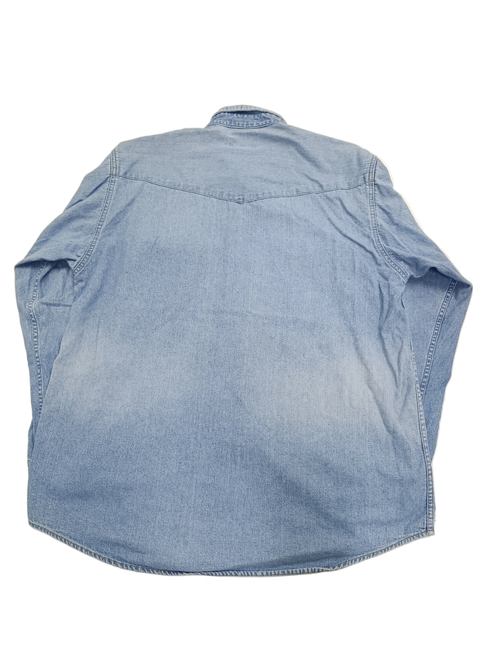Wrangler blue bell shirt camicia taglia XL denim vintage jeans usato