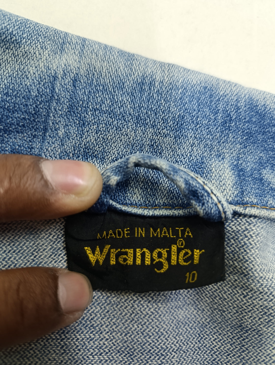 Wrangler Gilet taglia XL Made in Malta denim vintage jeans usato