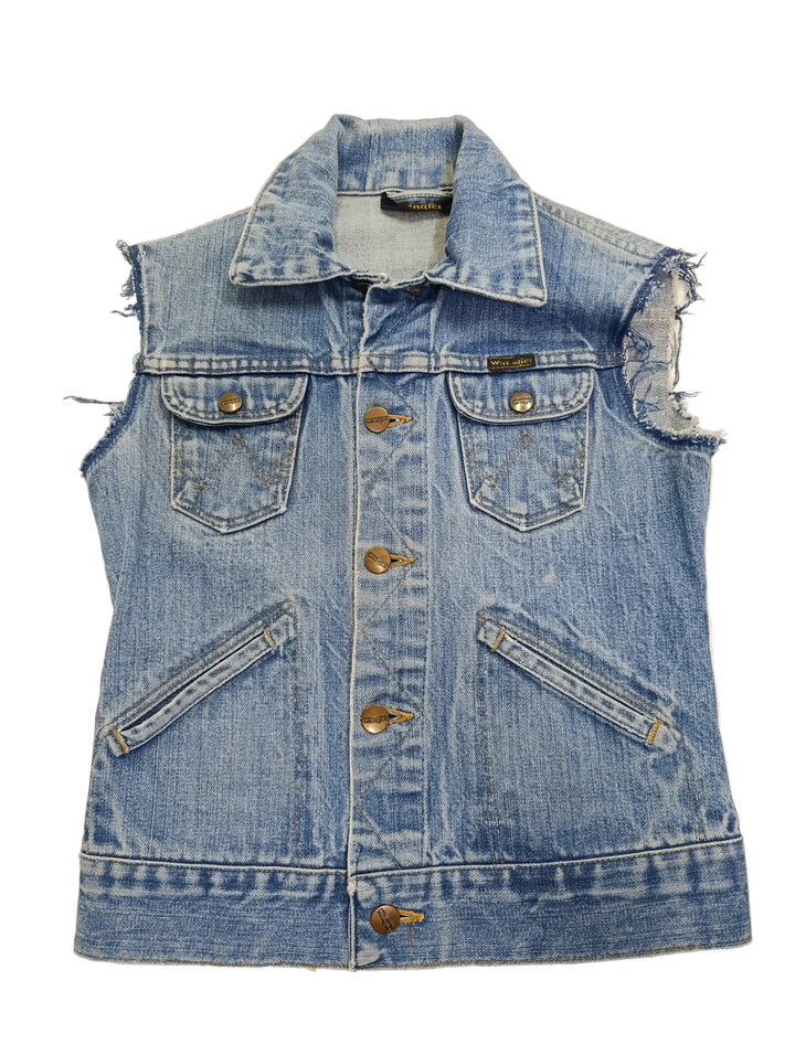 Wrangler Gilet taglia XL Made in Malta denim vintage jeans usato