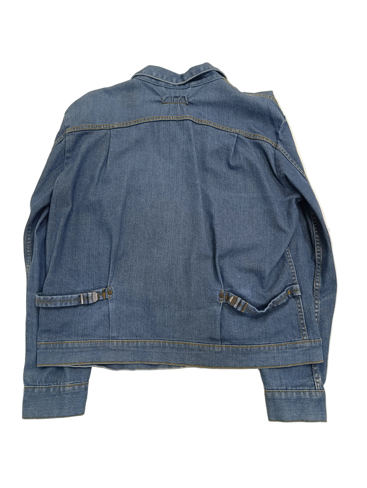 Wrangler replica martingala e soffietti Taglia XL denim vintage jeans usato