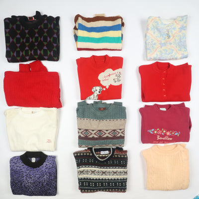 Maglioni e Gilet vintage uomo e donna colorati box da 30 pz