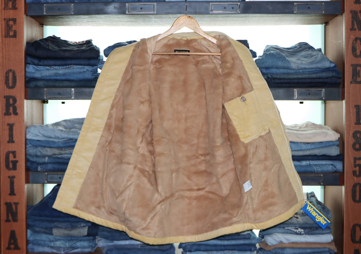 Wrangler Blue Bell giacca in velluto beige taglia L nuovo deadstock