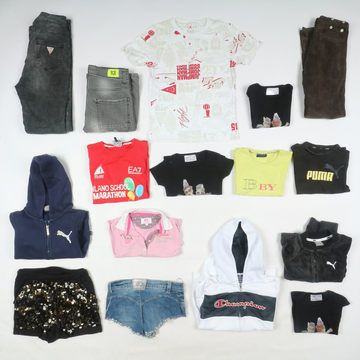 Abbigliamento firmato estivo invernale Bambino Bambina vintage Box da 197pz
